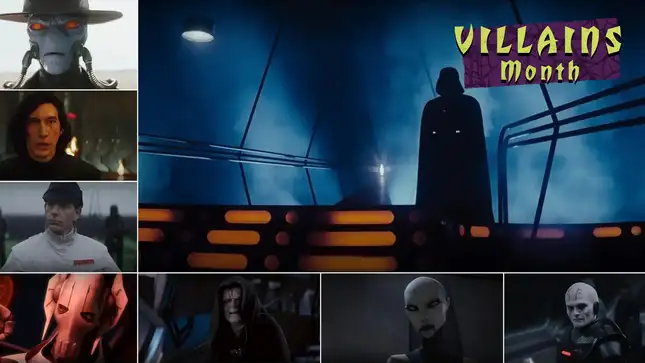 Clockwise from top left: Cad Bane, Darth Vader, The Grand Inquisitor, Asajj Ventress, Emperor Palpatine, General Grievous, Orson Krennic, Kylo Ren. (Disney, Lucasfilm)