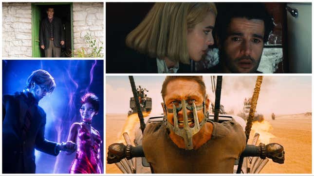 Clockwise from top left: The Banshees Of Inisherin (Fox Searchlight), Sanctuary (Neon), Mad Max: Fury Road (Warner Bros.), Ready Player One (Warner Bros.)